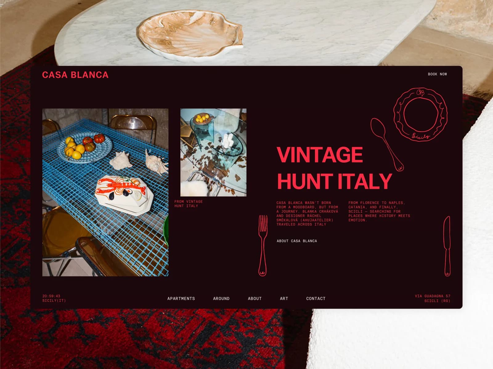Casa Blanca — úvodní vizuál, Vintage Hunt Italy