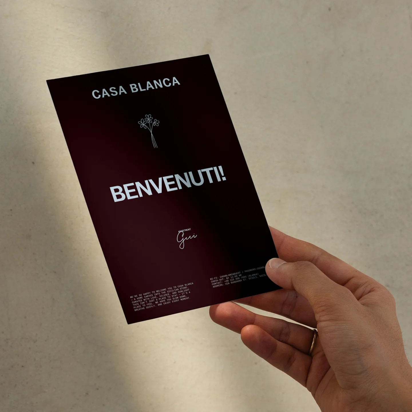 Casa Blanca — ukázka identity
