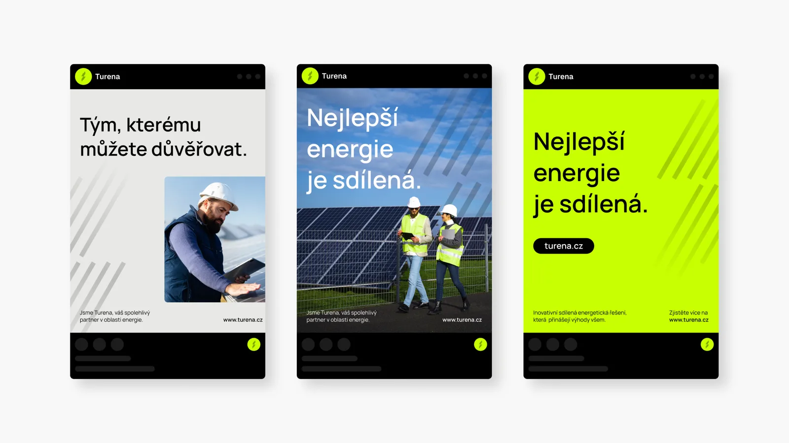 Turena — aplikace identity, širší záběr